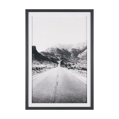 Road to Old West BW by Nathan Larson a Hand Embellished Framed Photo Art Print Matted under Glass by Mercana at Eve Furniture