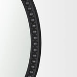 Roan Black Wood Beaded Wall Mirror by Mercana at Eve Furniture