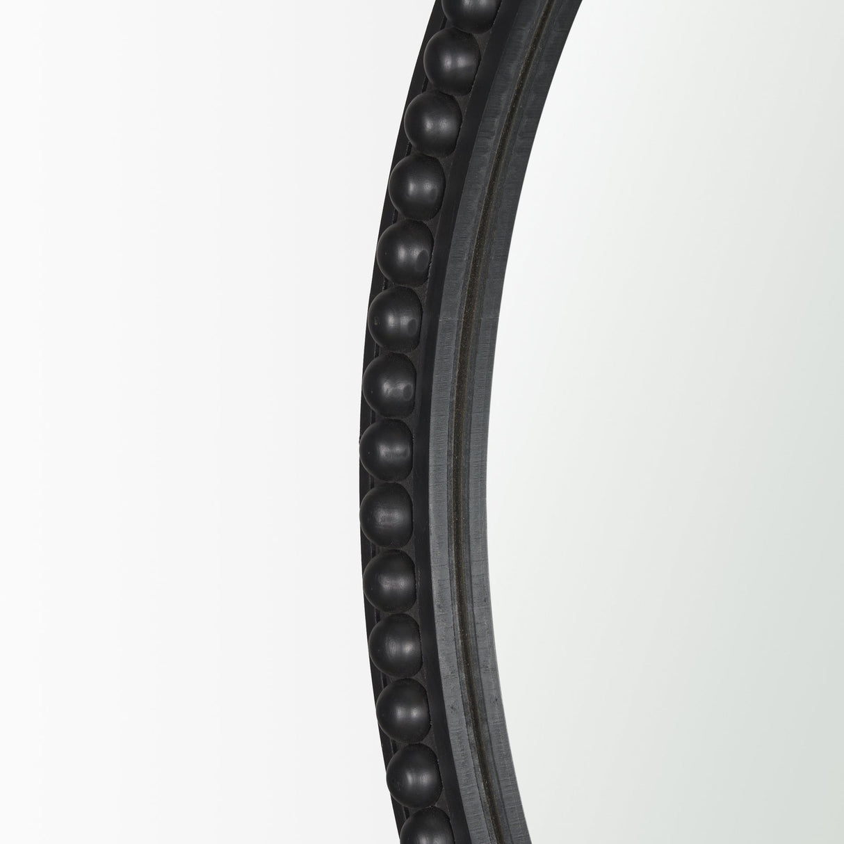 Roan Black Wood Beaded Wall Mirror by Mercana at Eve Furniture