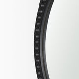 Roan Black Wood Beaded Wall Mirror by Mercana at Eve Furniture