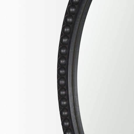 Roan Black Wood Beaded Wall Mirror by Mercana at Eve Furniture