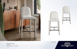 Roan Ivory Fabric Counter Chair by Diamond Sofa at Eve Furniture