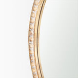 Roan Light Brown Wood Beaded Wall Mirror by Mercana at Eve Furniture