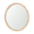 Roan Light Brown Wood Beaded Wall Mirror by Mercana at Eve Furniture