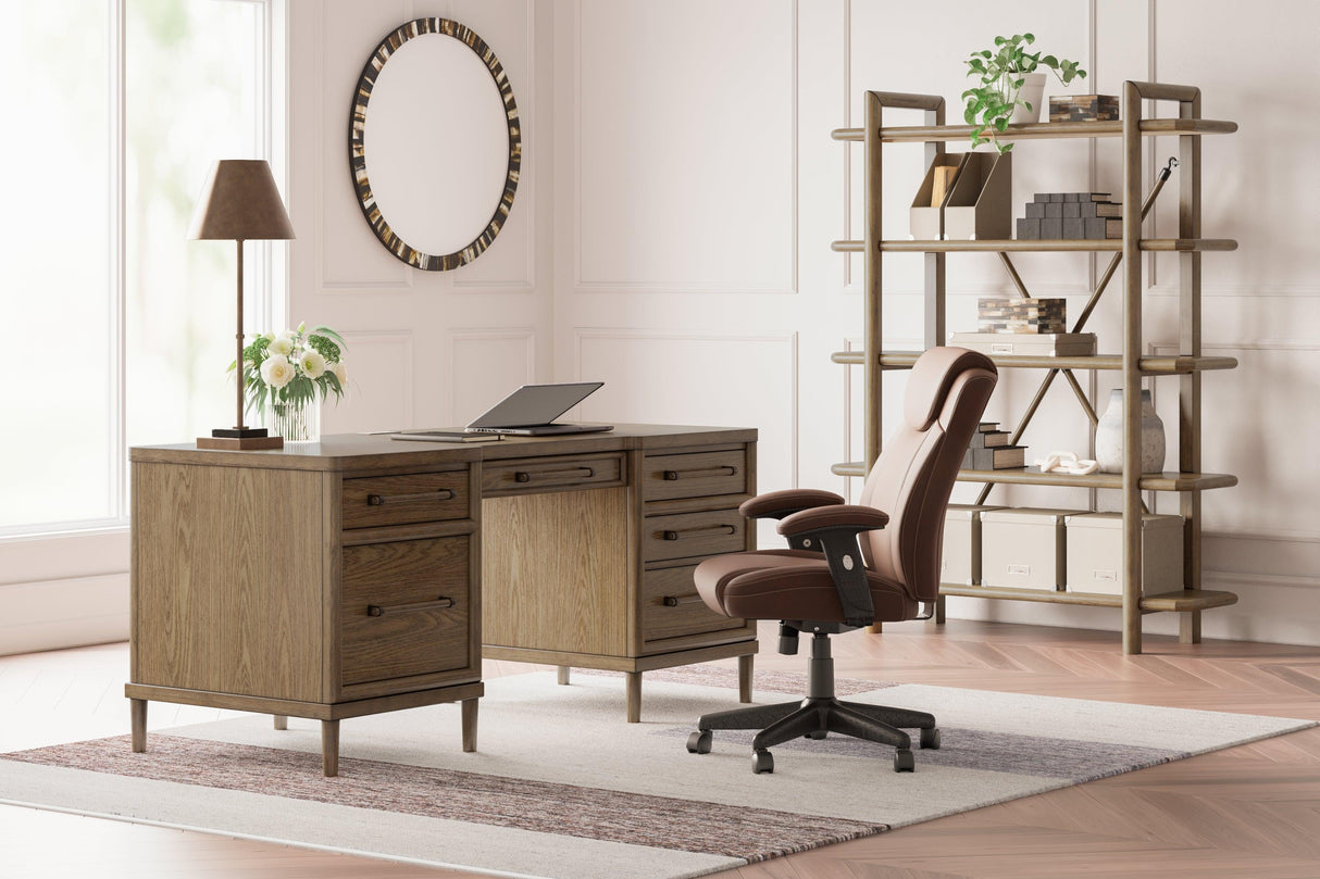 Roanhowe Brown 68" Home Office Desk by Ashley at Eve Furniture
