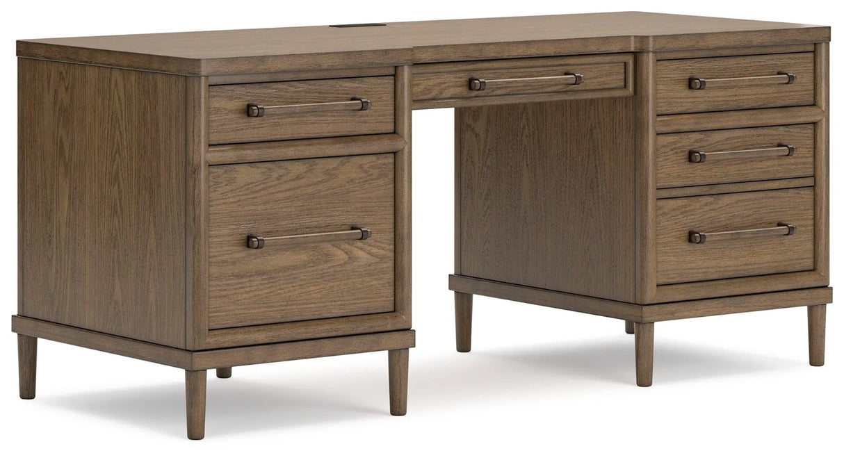 Roanhowe Brown 68" Home Office Desk by Ashley at Eve Furniture