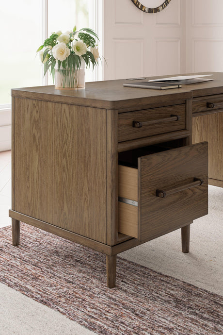 Roanhowe Brown 68" Home Office Desk by Ashley at Eve Furniture