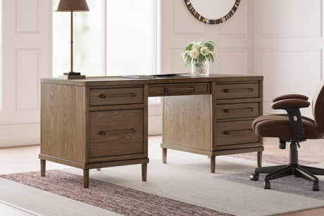 Roanhowe Brown 68" Home Office Desk by Ashley at Eve Furniture
