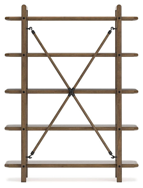 Roanhowe Brown 71" Bookcase by Ashley at Eve Furniture