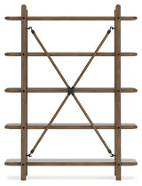 Roanhowe Brown 71" Bookcase by Ashley at Eve Furniture
