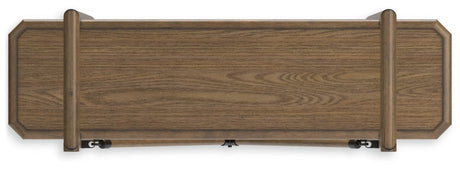 Roanhowe Brown 71" Bookcase by Ashley at Eve Furniture