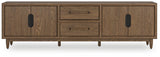 Roanhowe Brown 85" TV Stand by Ashley at Eve Furniture