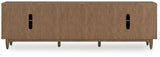 Roanhowe Brown 85" TV Stand by Ashley at Eve Furniture