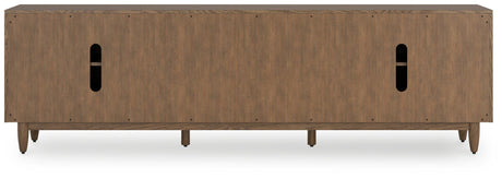 Roanhowe Brown 85" TV Stand by Ashley at Eve Furniture