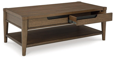 Roanhowe Brown Coffee Table by Ashley at Eve Furniture