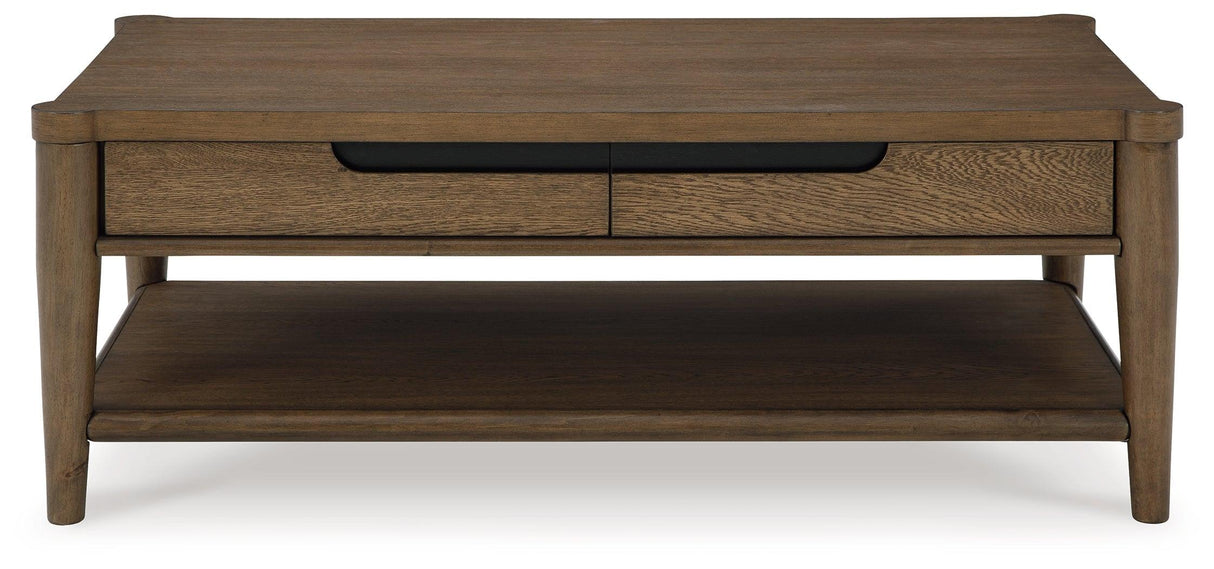 Roanhowe Brown Coffee Table by Ashley at Eve Furniture