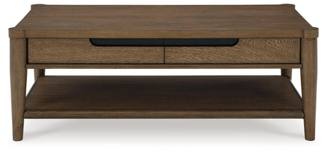 Roanhowe Brown Coffee Table by Ashley at Eve Furniture