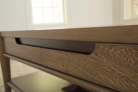 Roanhowe Brown Coffee Table by Ashley at Eve Furniture