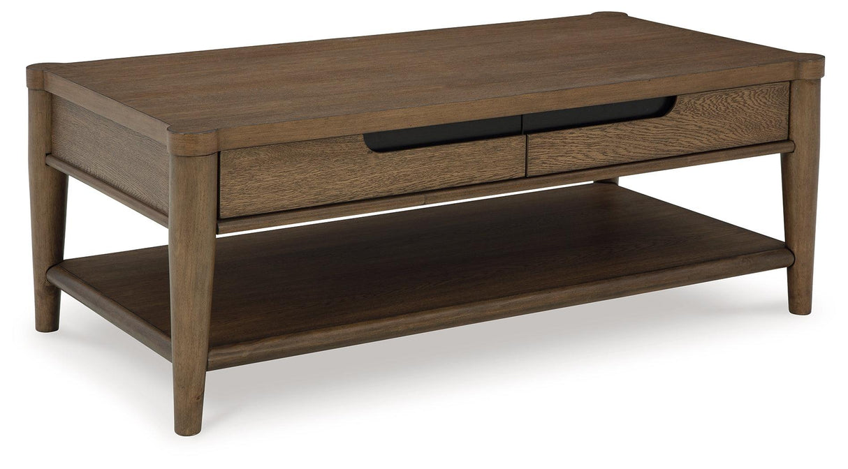 Roanhowe Brown Coffee Table by Ashley at Eve Furniture