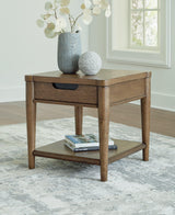Roanhowe Brown End Table by Ashley at Eve Furniture