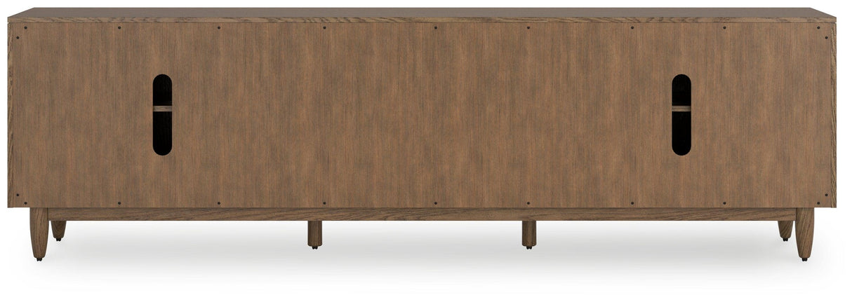 Roanhowe Brown 85" TV Stand by Ashley at Eve Furniture