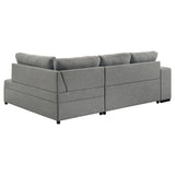 Roanne Grey Fabric Upholstered Sleeper Sectional Sofa by Coaster at Eve Furniture