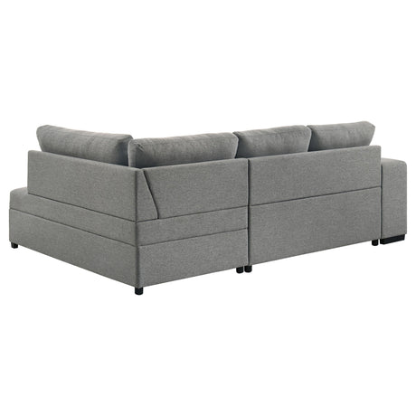 Roanne Grey Fabric Upholstered Sleeper Sectional Sofa by Coaster at Eve Furniture