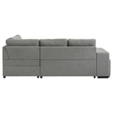 Roanne Grey Fabric Upholstered Sleeper Sectional Sofa by Coaster at Eve Furniture
