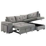 Roanne Grey Fabric Upholstered Sleeper Sectional Sofa by Coaster at Eve Furniture