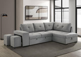 Roanne Grey Fabric Upholstered Sleeper Sectional Sofa by Coaster at Eve Furniture