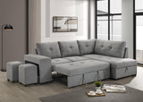 Roanne Grey Fabric Upholstered Sleeper Sectional Sofa by Coaster at Eve Furniture