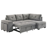 Roanne Grey Fabric Upholstered Sleeper Sectional Sofa by Coaster at Eve Furniture