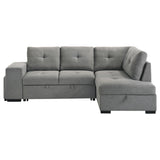 Roanne Grey Fabric Upholstered Sleeper Sectional Sofa by Coaster at Eve Furniture