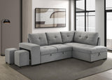 Roanne Grey Fabric Upholstered Sleeper Sectional Sofa by Coaster at Eve Furniture