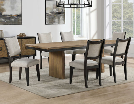 Roatan Toffee/Black Dining Room Set by Steve Silver at Eve Furniture