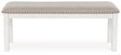 Robbinsdale Antique White 48" Dining Bench by Ashley at Eve Furniture