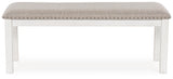 Robbinsdale Antique White 48" Dining Bench by Ashley at Eve Furniture