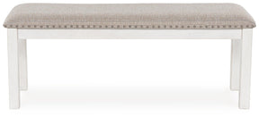 Robbinsdale Antique White 48" Dining Bench by Ashley at Eve Furniture