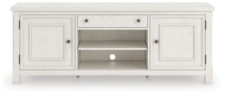 Robbinsdale Antique White 72" TV Stand by Ashley at Eve Furniture