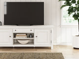 Robbinsdale Antique White 72" TV Stand by Ashley at Eve Furniture