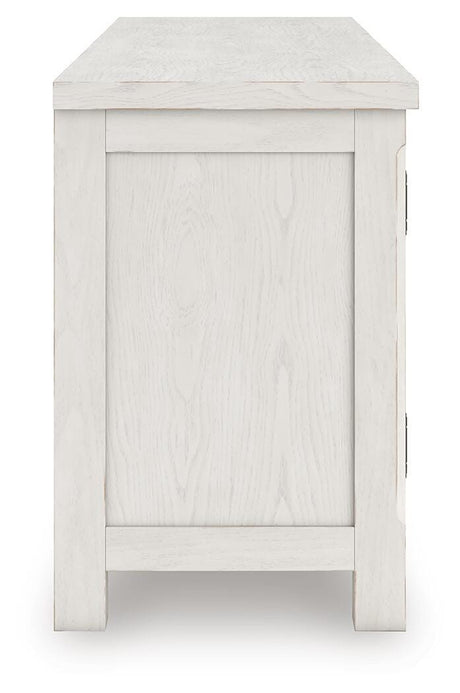 Robbinsdale Antique White 72" TV Stand by Ashley at Eve Furniture