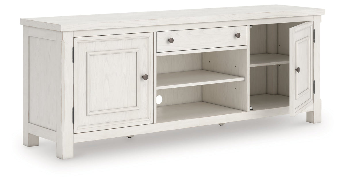 Robbinsdale Antique White 72" TV Stand by Ashley at Eve Furniture