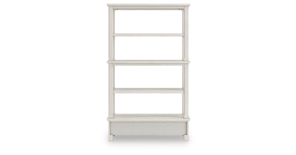 Robbinsdale Antique White 75" Bookcase by Ashley at Eve Furniture