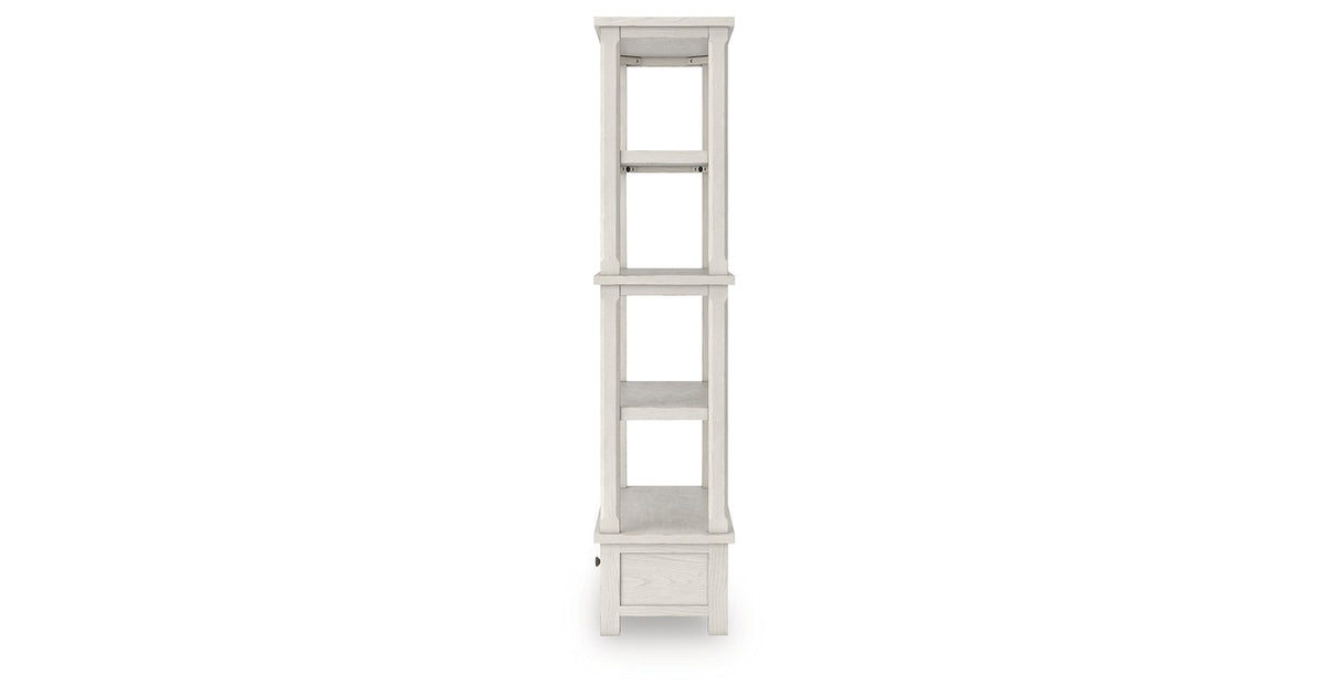 Robbinsdale Antique White 75" Bookcase by Ashley at Eve Furniture