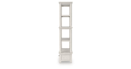 Robbinsdale Antique White 75" Bookcase by Ashley at Eve Furniture