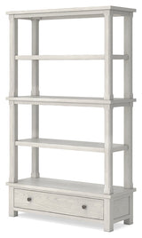 Robbinsdale Antique White 75" Bookcase by Ashley at Eve Furniture