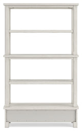 Robbinsdale Antique White 75" Bookcase by Ashley at Eve Furniture