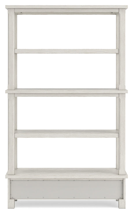 Robbinsdale Antique White 75" Bookcase by Ashley at Eve Furniture