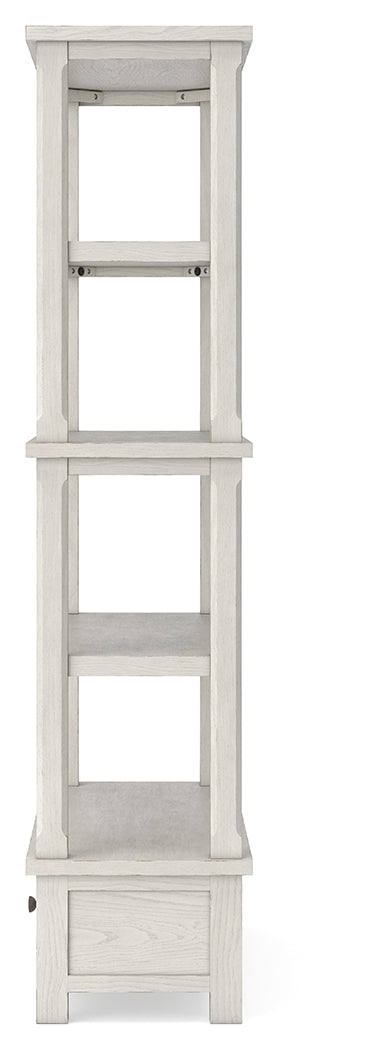 Robbinsdale Antique White 75" Bookcase by Ashley at Eve Furniture