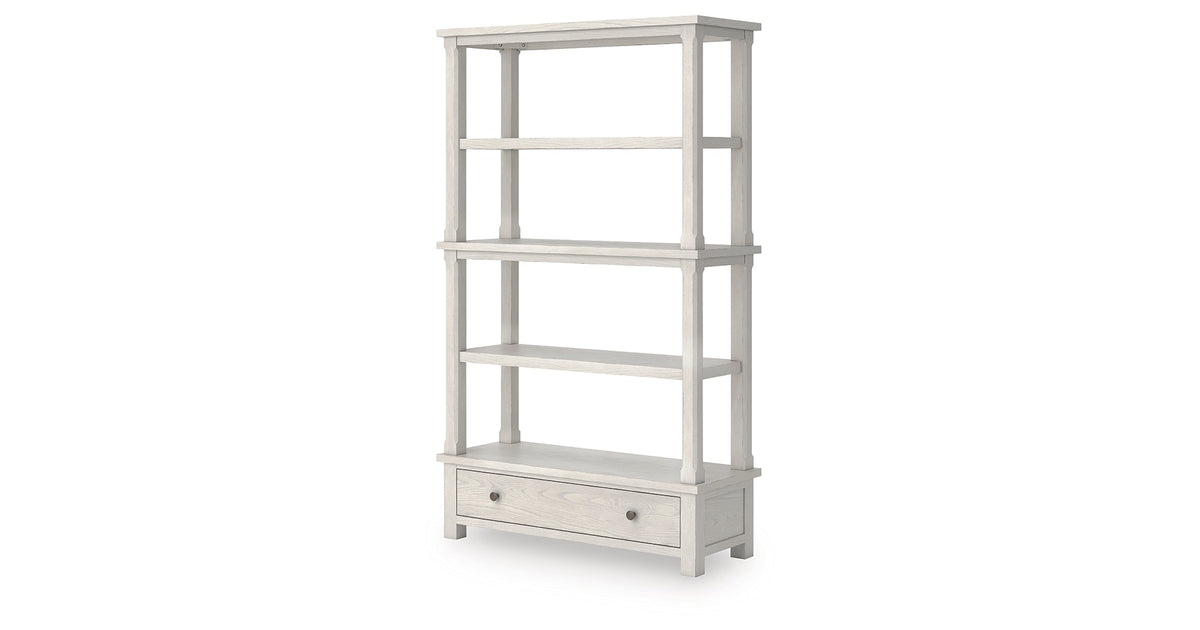 Robbinsdale Antique White 75" Bookcase by Ashley at Eve Furniture
